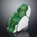 Comfortable Modern Green And White Massage Chair With Ergonomic Design And Soft Padding