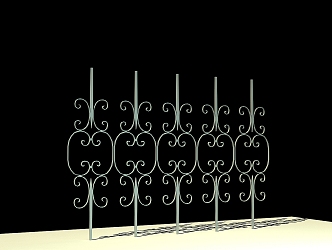 Railing 001 3d model