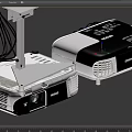 Projection Monitoring System Setup With Projector And Projection Screen Equipment