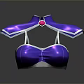 Elegant Purple Lingerie With Pink Circular Accent And White Trim Design For Women