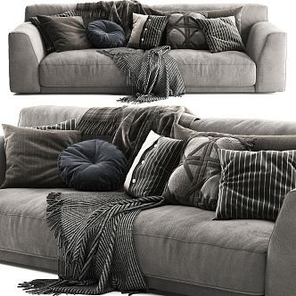 Modern double sofa 3d model