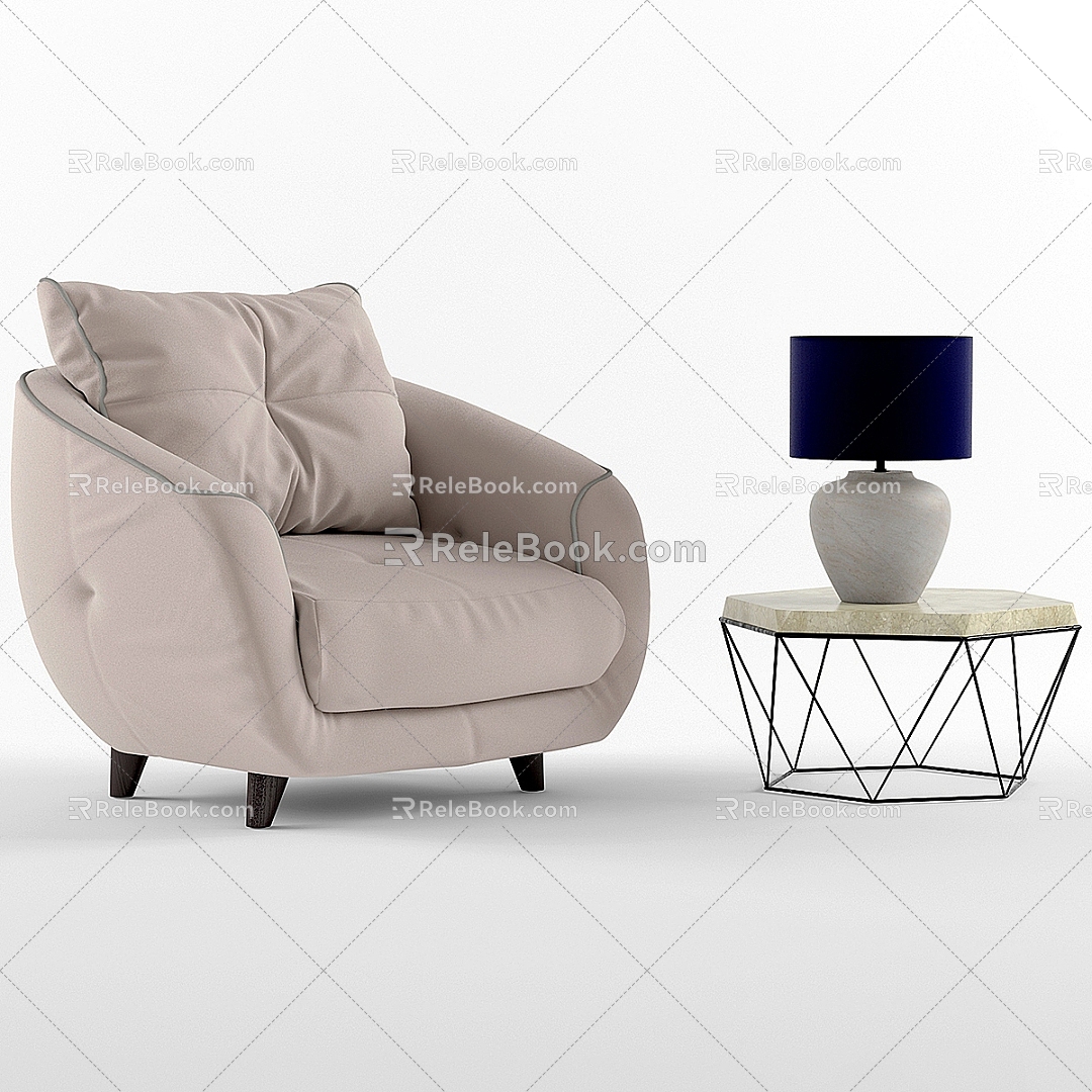 Modern Single Sofa 3d model