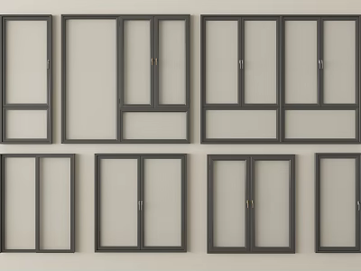 Modern Casement Windows Various Designs And Styles For Home Interior 3d model