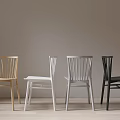 Modern Single Chairs with Minimalist Design Multiple Colors Light Wood White Gray and Black