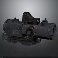 Military Weapon Tactical Scope With Metal Construction And Optical Adjustment Knobs