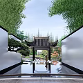 Landscape Construction and Development of Chinese Courtyard Landscape Demonstration Area 3d model