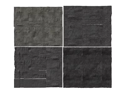 Sofa Background Wall With Dark Stone Texture And Modern Design For Home Decor 3d model