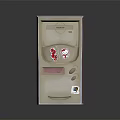 Beige And Pink Desktop Computer Tower With Retro Front Panel Buttons And Interface Ports 3d model