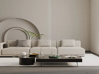 Three-seat sofa 3d model