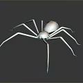 Brown Spider 3D Model With Long Legs On Dark Gradient Background 3d model