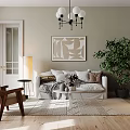 Bright Warm Nordic Style Living And Dining Room Interior With Natural Light And Cozy Furnishings