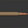 Copper Bullet With Pointed Tip And Shiny Surface 3D Render Against Dark Gradient Background