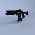 Black Tactical Rifle With Modern Design Scope And Ergonomic Grip Frame