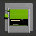 Green Self Service Electronic Appliance With LCD Screen Control Panel And Basket Stand