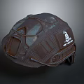 Rusty Combat Helmet As Weapon Featuring Death Row White Logo Design