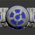 Star Wars R2 D2 Robot Character With White And Blue Mechanical Design 3d model