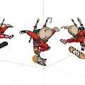 Cartoon Rabbit Warrior 3d model