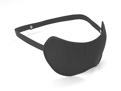 Black Comfortable Sleep Eye Mask With Adjustable Strap For Restful Sleep 3d model