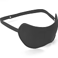 Black Comfortable Sleep Eye Mask With Adjustable Strap For Restful Sleep