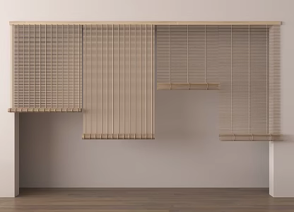 modern venetian blinds roller blinds 3d model
