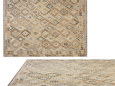 Modern geometric pattern carpet 3d model