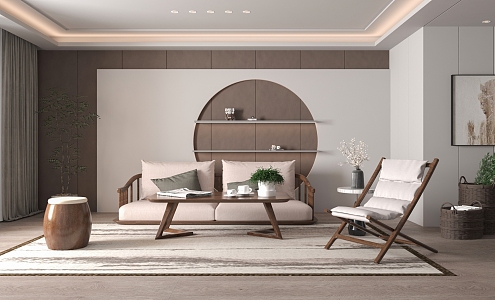 New Chinese Living Room 3d model