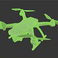 White Quadrotor Drone With Camera For Space Exploration And Cosmic Research