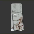 Vintage Broken Computer With Rust Stains And Open Case Abandoned Tech Device