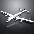 Detailed White Airplane Model With Titanic Text Clear Wing Tail Structure And Black Reflective Background