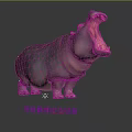 High Quality Hippopotamus 3D Character Model With Rigging And Animation