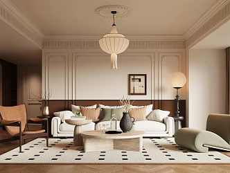 French Living Room 3d model