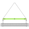 Industrial Equipment Featuring Green Suspension Beam And Gray Support Base Structure Design