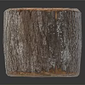Natural Tree Stump Stools With Rustic Wood Texture For Home Decor 3d model