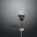Sports Equipment Torch In Burning State With Metal Base And Flaming Top
