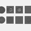 Various Stainless Steel Floor Drain Covers With Decorative Patterns And Grid Designs