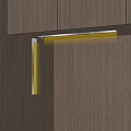 Modern Kitchen Area With Wooden Cabinets And Under Cabinet LED Light Strip