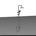 Contemporary Chrome Shower System With Handheld Spray And Rainfall Head Design