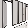Modern Room Dividers With Multiple Folding Panels For Indoor Space Separation Design 3d model