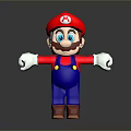 Iconic Video Game Character Mario With Red M Logo Hat Blue Overalls And Outstretched Arms