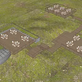 Modern viewing platform landscape platform mountain viewing platform forest restaurant forest space outside the swing 3d model