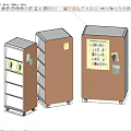 Modern Decorative Cabinets with Wheels Shelves and Corkboard for Home Storage