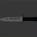 Tactical Military Knife Design With Serrated Blade And Green Textured Handle