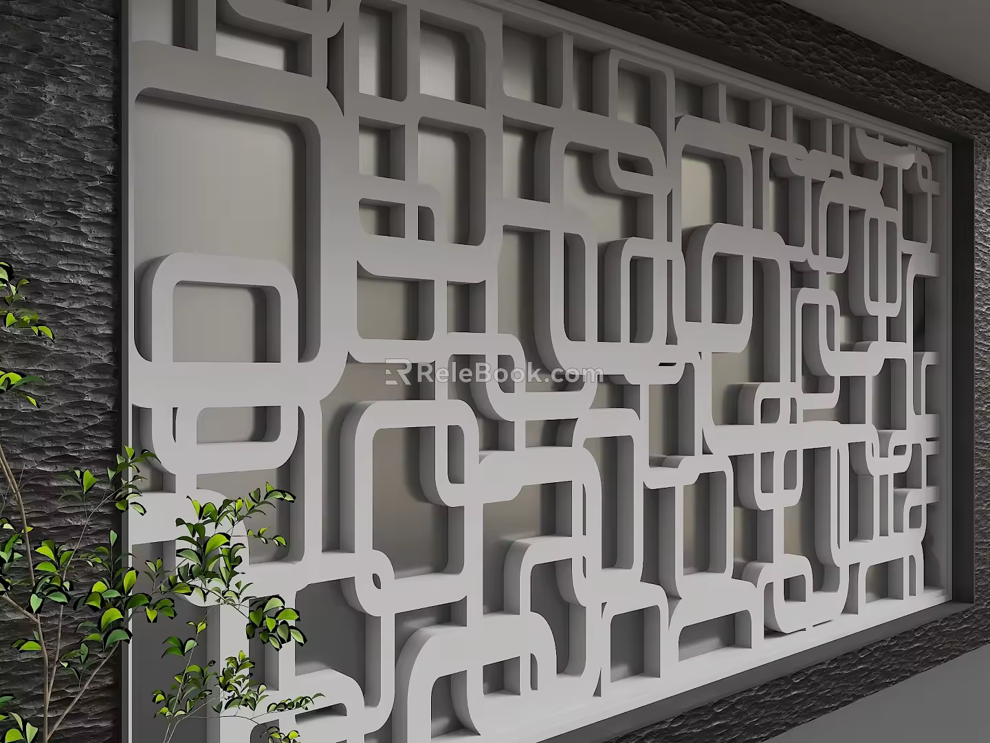 Modern background wall 3d model