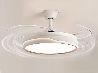Modern White LED Ceiling Light With Sleek Curved Design And Bright Ambient Lighting 3d model