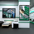 4S Dealership Modern Service Workshop With Green Car Lifts And Equipment
