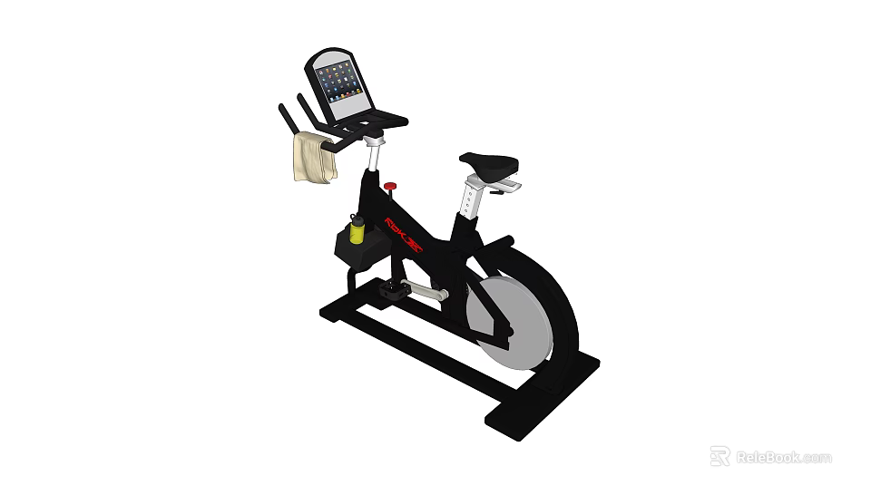 Stationary Exercise Bike With Digital Display And Water Bottle Holder For Indoor Fitness 3d model 