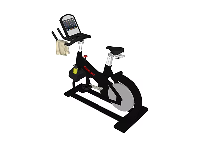 Stationary Exercise Bike With Digital Display And Water Bottle Holder For Indoor Fitness 3d model