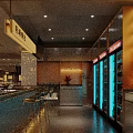 Modern Restaurant Interior Featuring Arranged Dining Tables Comfortable Chairs Warm Lighting And Wall Art