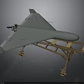 Aerospace Drone Model With Engineering Display Stand And Space Technology Design