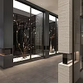 Yingfeit Brand Store Exterior With Red Gray Walls Glass Door And Logo Design